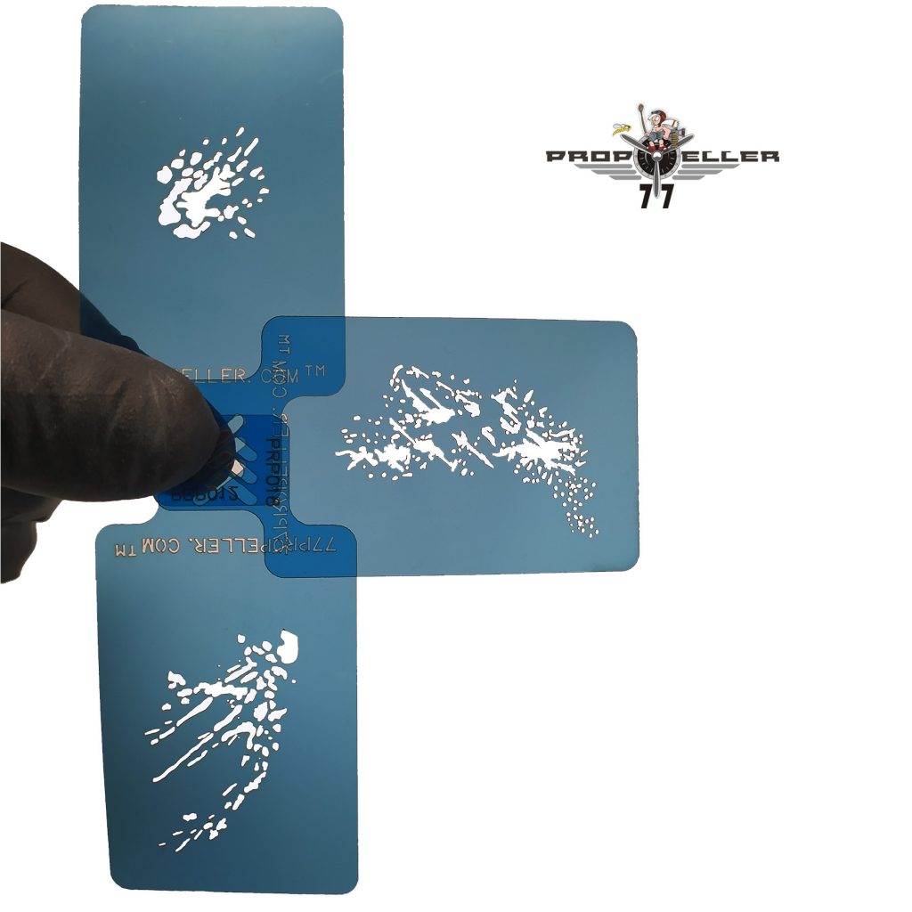 Set “2” 3 AIRBRUSH TEMPLATE Airbrush Stencils for spraying fine